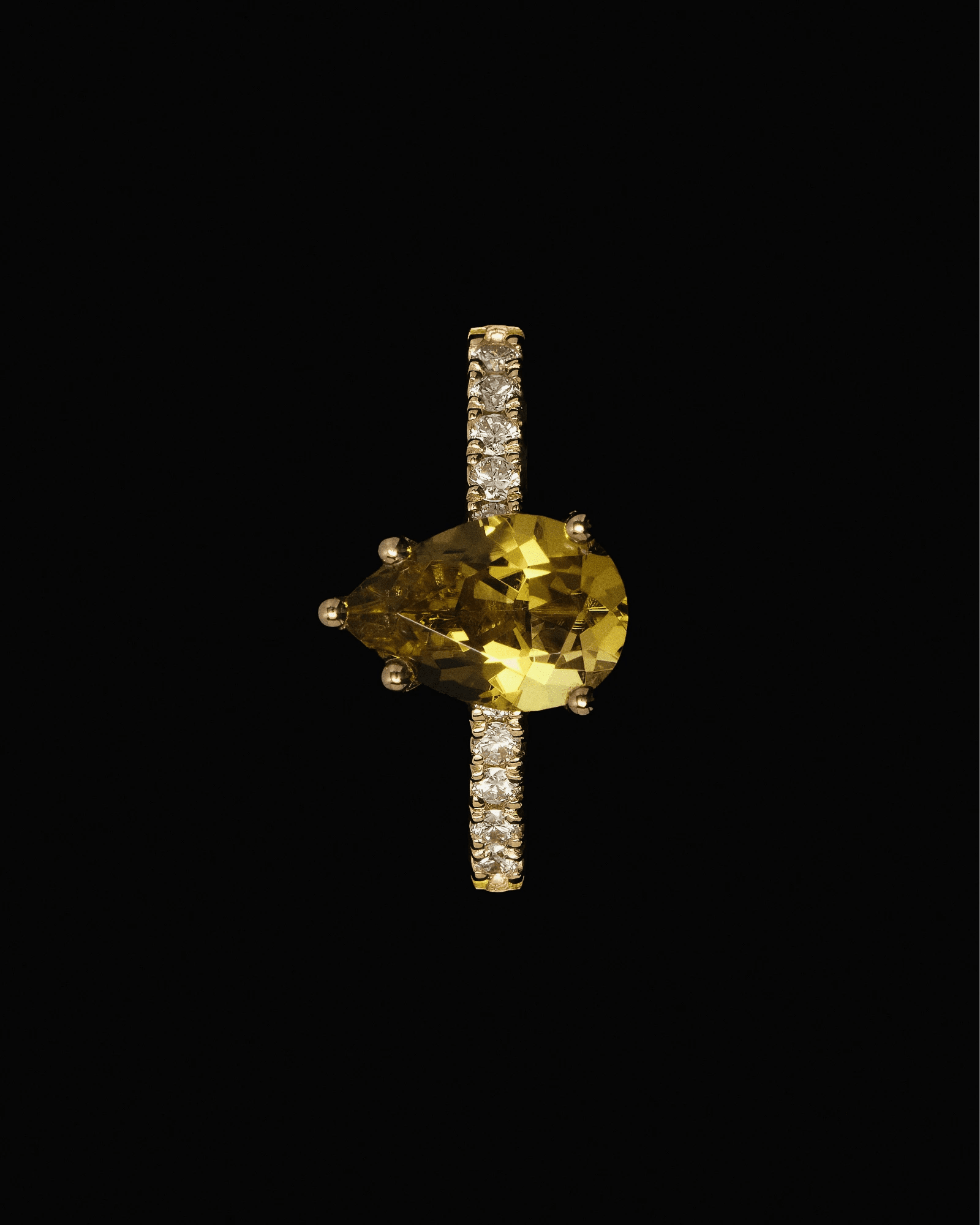 Pierścionek złoty z turmalinem i brylantami B One N°42 - BELLER: Official Online Store & Luxury Jewelry Atelier