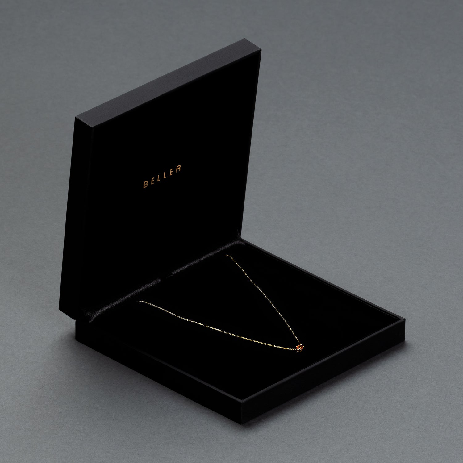 Naszyjnik złoty z granatem B One N°3 - BELLER: Official Online Store & Luxury Jewelry Atelier