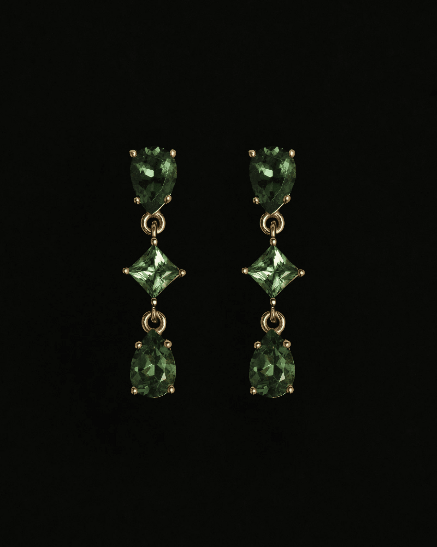 Kolczyki złote z turmalinami B One N°8 - BELLER: Official Online Store & Luxury Jewelry Atelier