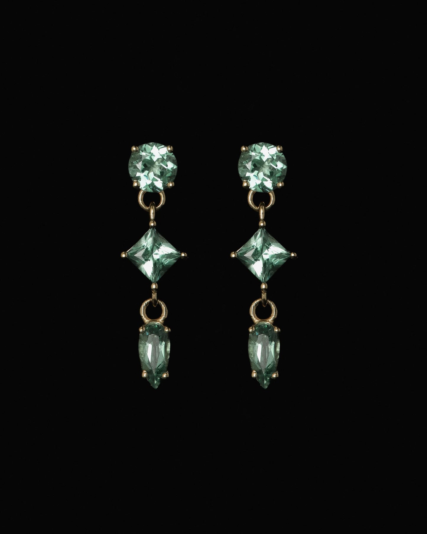 Kolczyki złote z turmalinami B One N°6 - BELLER: Official Online Store & Luxury Jewelry Atelier