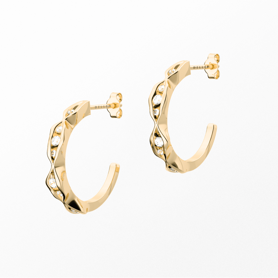 Kolczyki złote On the edge N°2 - BELLER: Official Online Store & Luxury Jewelry Atelier
