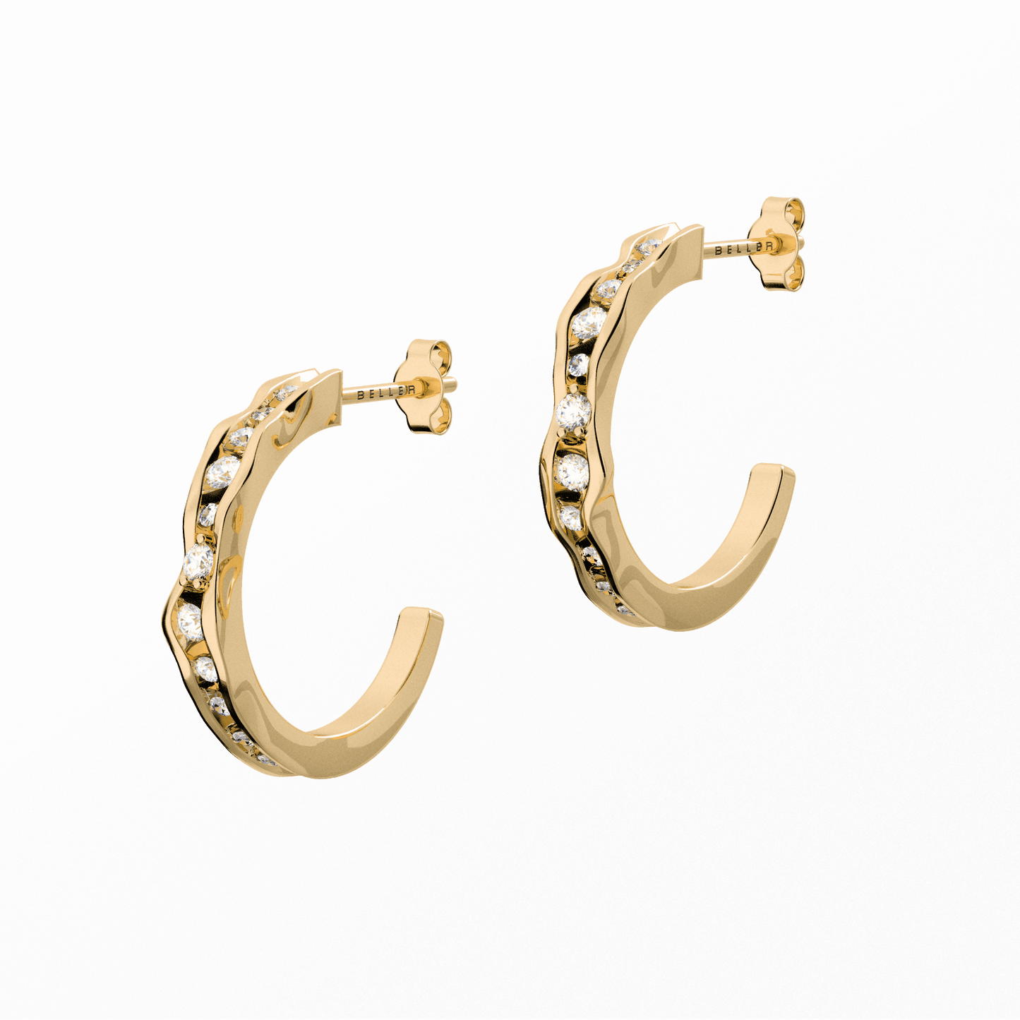 Kolczyki złote On the edge N°1 - BELLER: Official Online Store & Luxury Jewelry Atelier