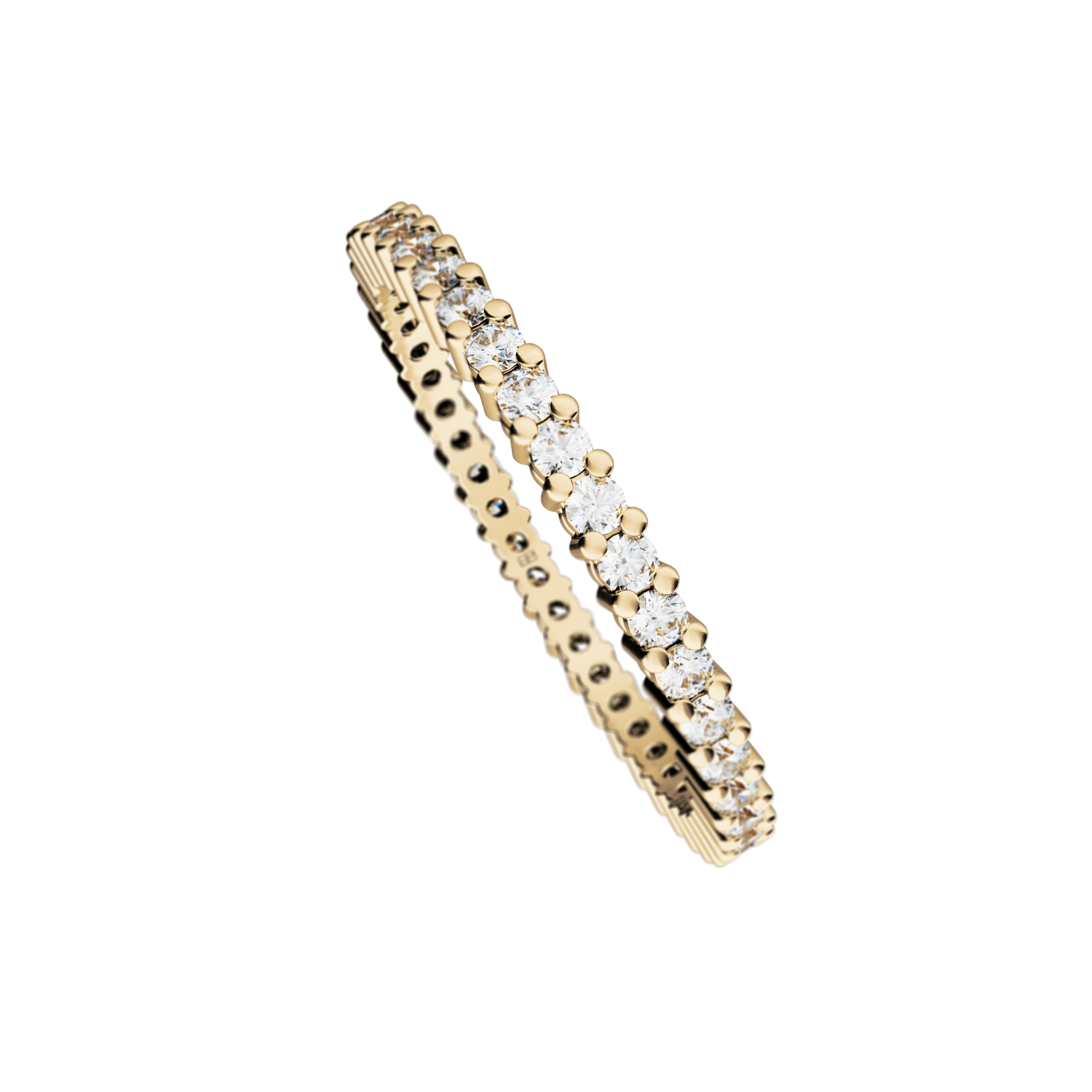 Złota obrączka ślubna BELLER Bridal N°3, złoto 585/750, z naturalnymi brylantami, ujęcie 3