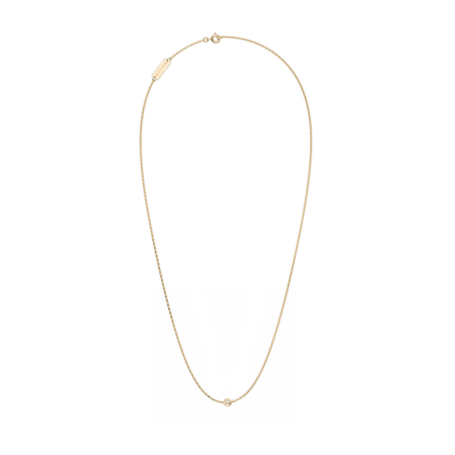 Naszyjnik złoty z brylantem 0,16 CT Promise N°2 - BELLER: Official Online Store & Luxury Jewelry Atelier