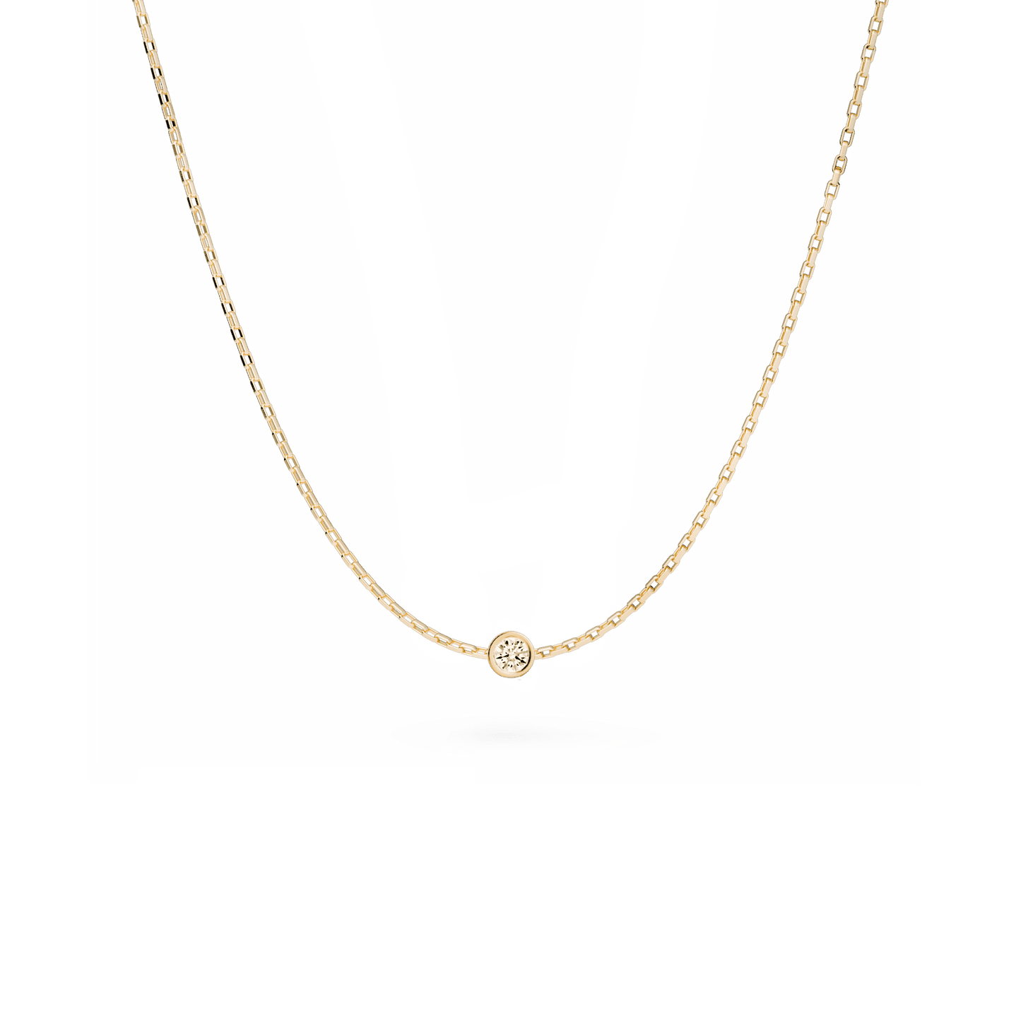 Naszyjnik złoty z brylantem 0,16 CT Promise N°2 - BELLER: Official Online Store & Luxury Jewelry Atelier