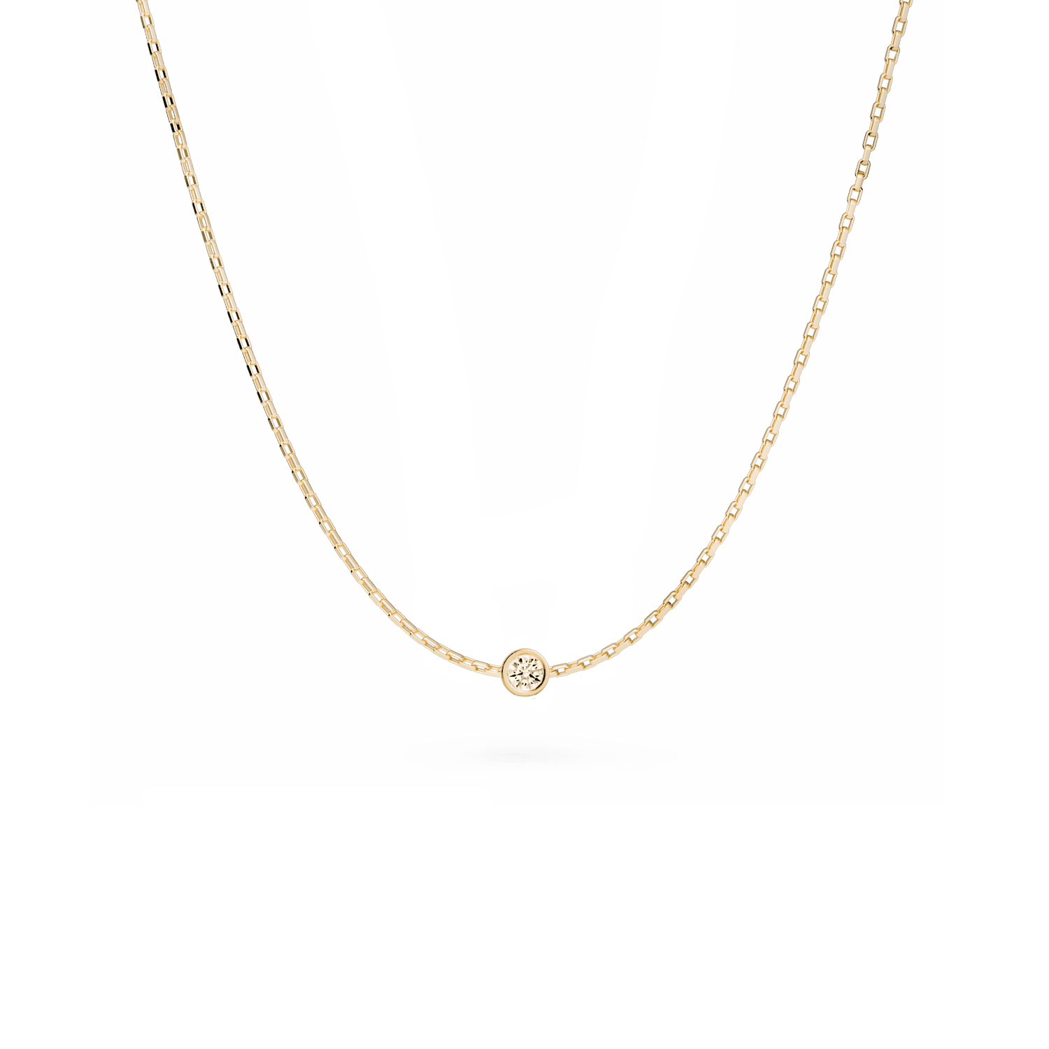 Naszyjnik złoty z brylantem 0,16 CT Promise N°2 - BELLER: Official Online Store & Luxury Jewelry Atelier