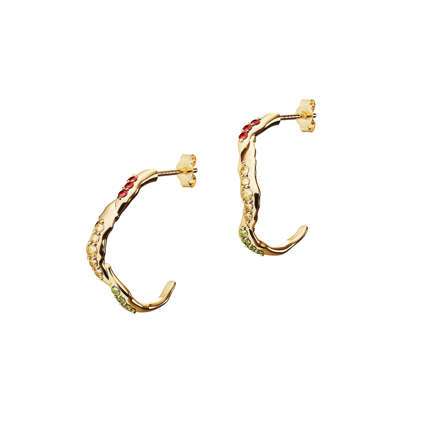 Kolczyki złote Witraż krakowski N°3 - BELLER: Official Online Store & Luxury Jewelry Atelier