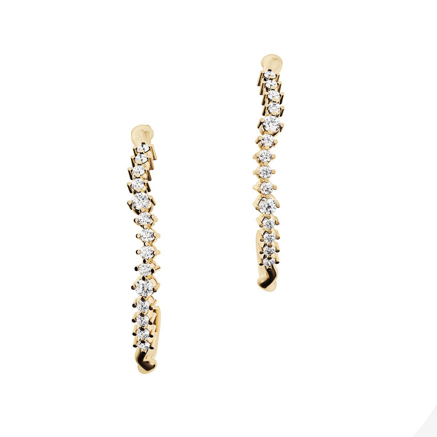 Kolczyki złote Promise z brylantami N°7 - BELLER: Official Online Store & Luxury Jewelry Atelier