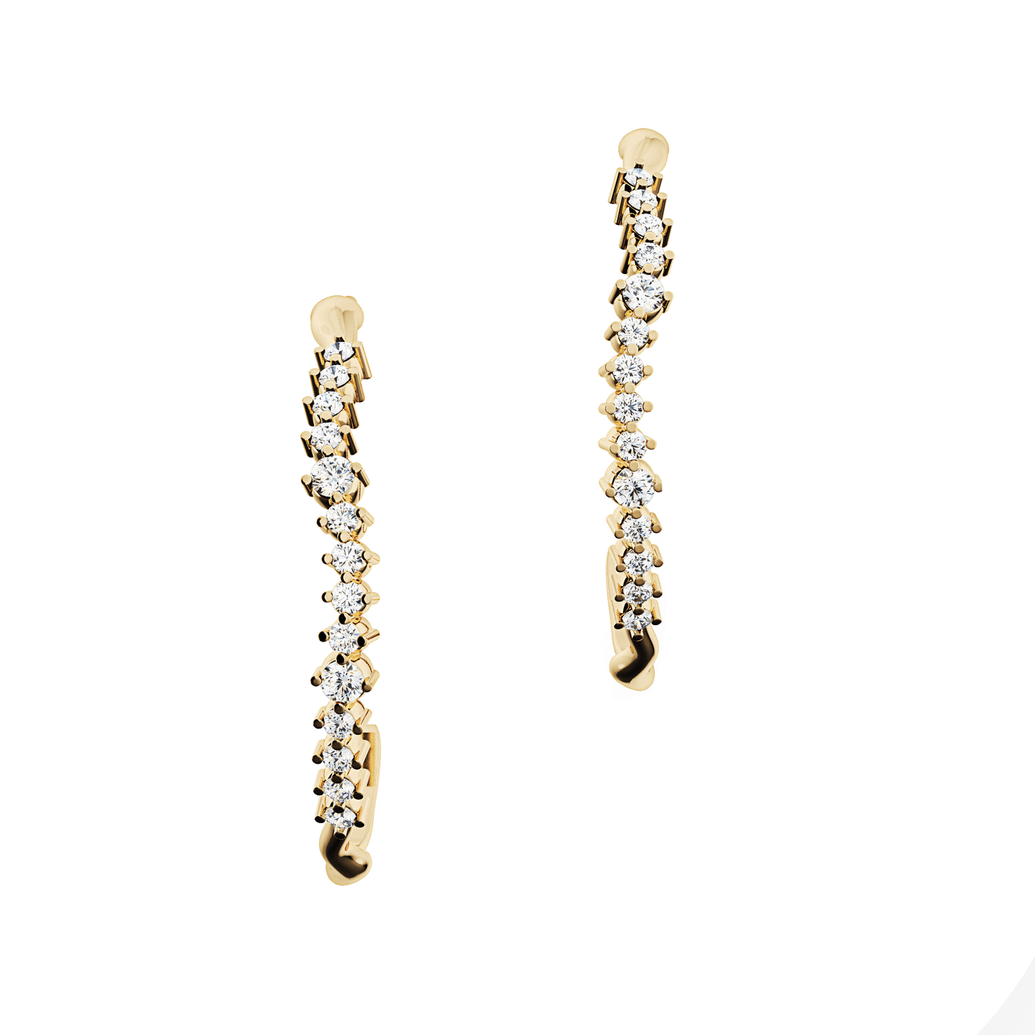 Kolczyki złote Promise z brylantami N°7 - BELLER: Official Online Store & Luxury Jewelry Atelier