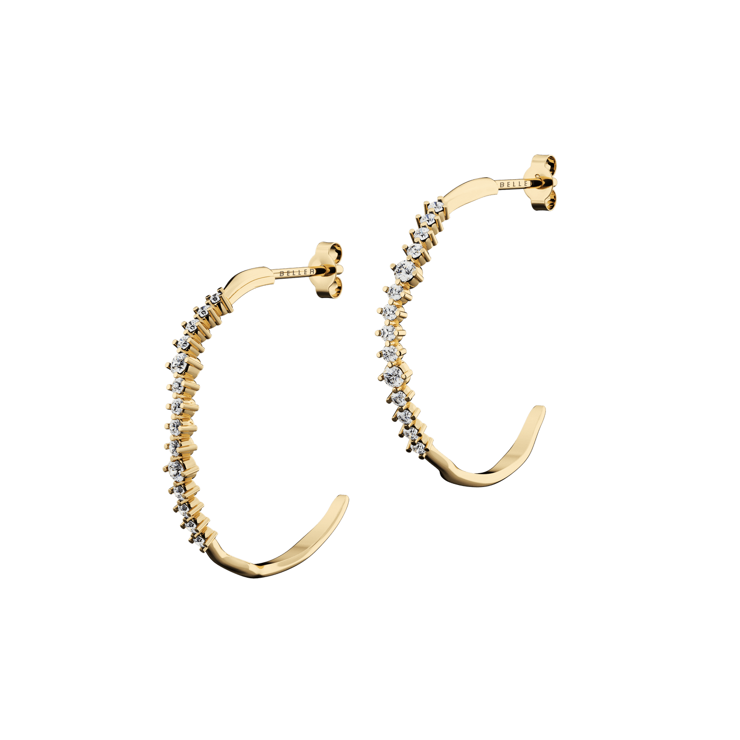 Kolczyki złote Promise z brylantami N°7 - BELLER: Official Online Store & Luxury Jewelry Atelier