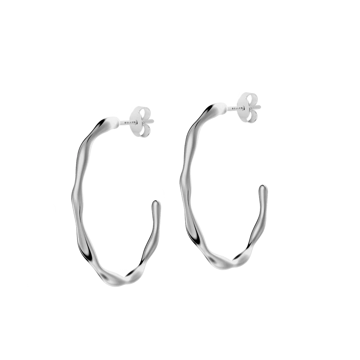 Kolczyki srebrne Liquid N°7 - BELLER: Official Online Store & Luxury Jewelry Atelier