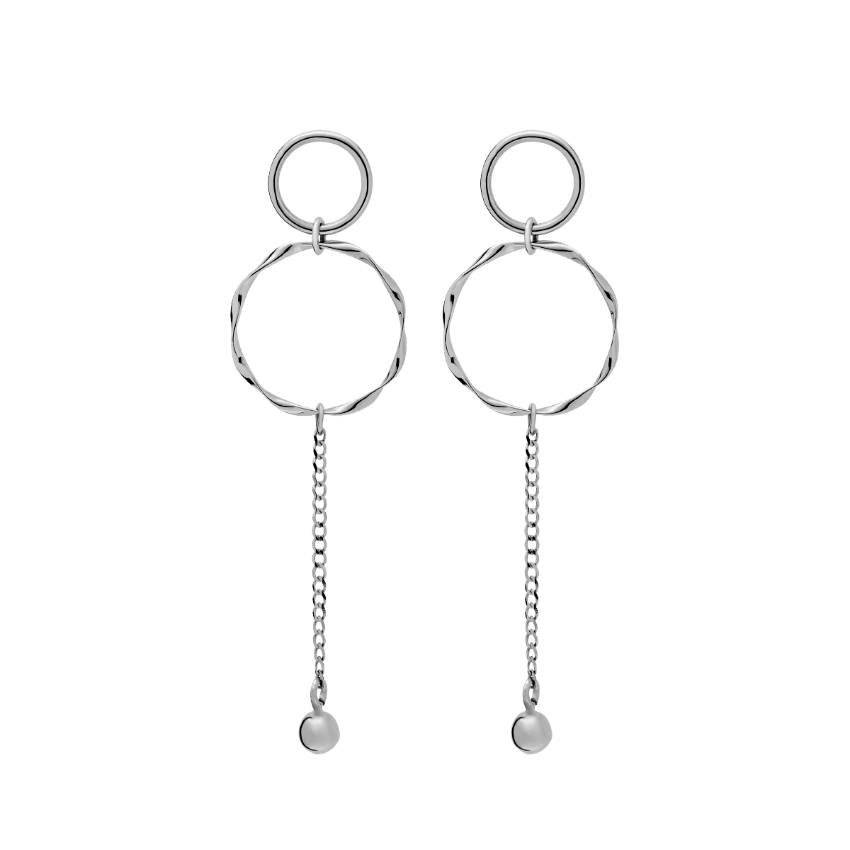 Kolczyki srebrne Twirl N°3 - BELLER: Official Online Store & Luxury Jewelry Atelier