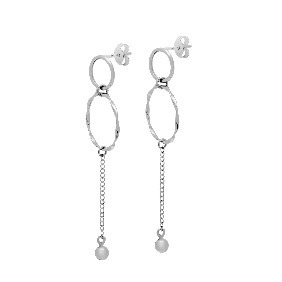 Kolczyki srebrne Twirl N°3 - BELLER: Official Online Store & Luxury Jewelry Atelier