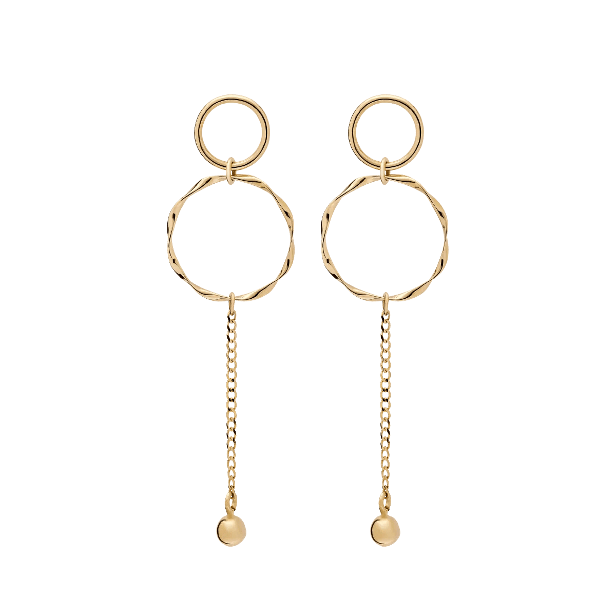 Kolczyki złote Twirl N°3 - BELLER: Official Online Store & Luxury Jewelry Atelier