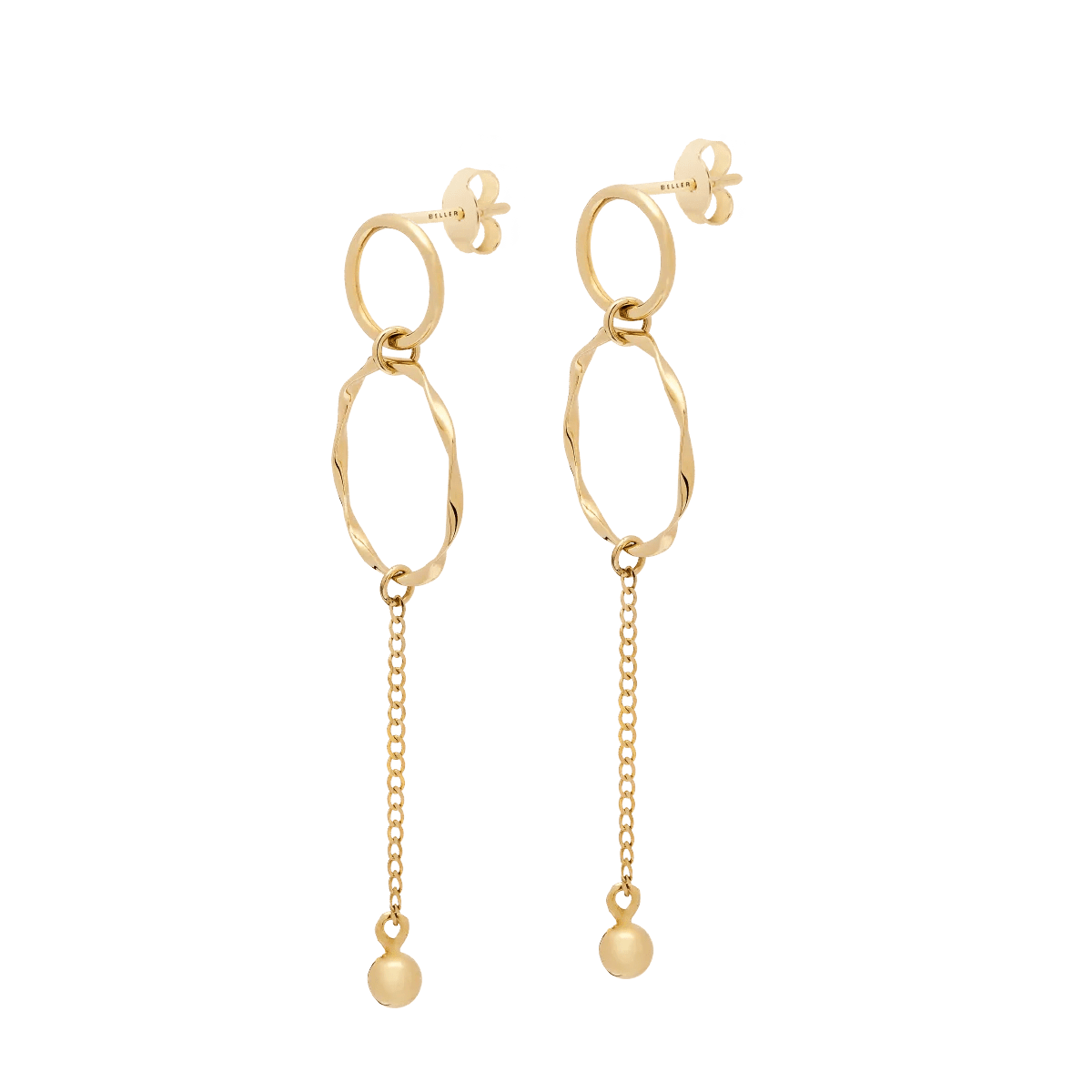 Kolczyki złote Twirl N°3 - BELLER: Official Online Store & Luxury Jewelry Atelier