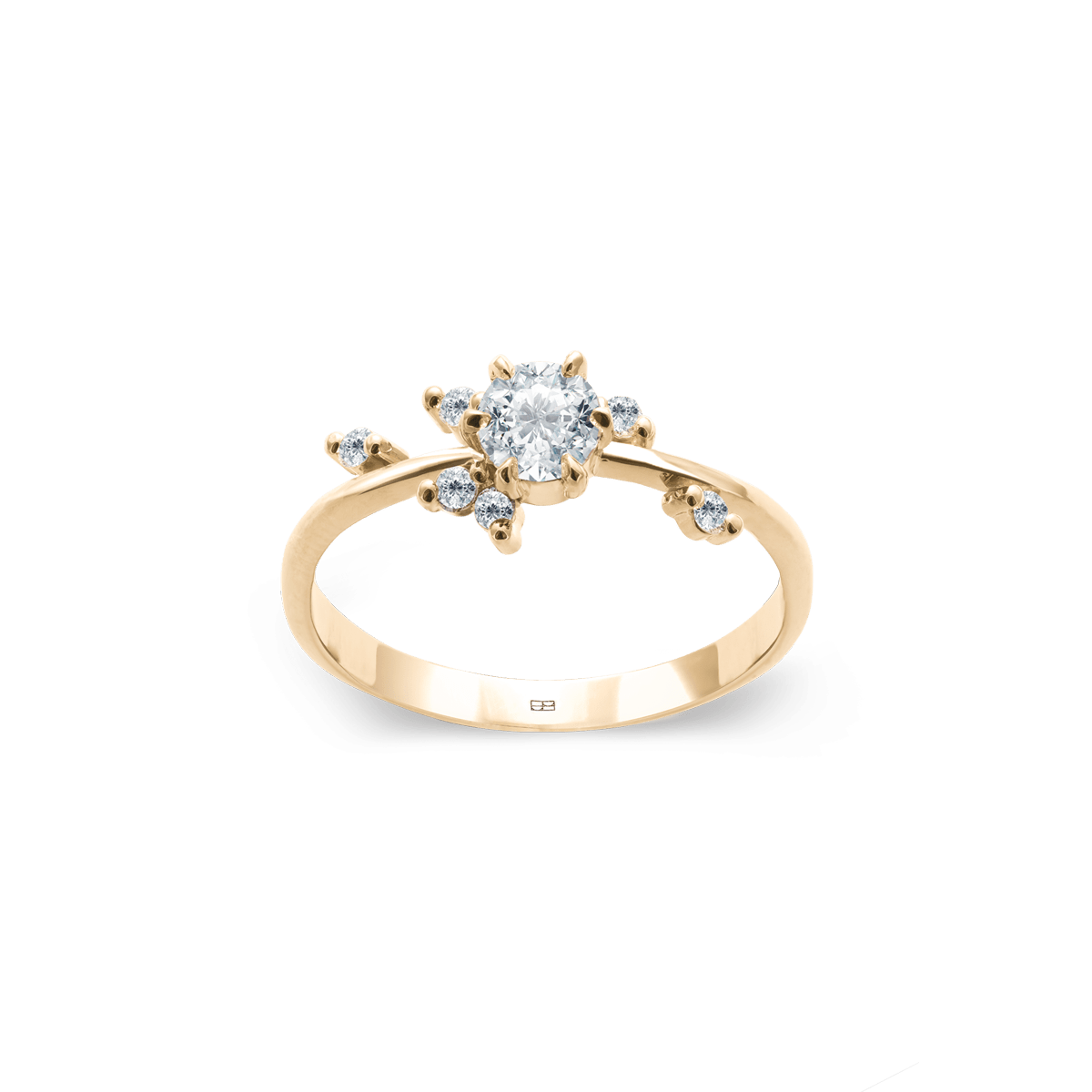 Pierścionek złoty z okrągłym brylantem Your Way N°7 - BELLER: Official Online Store & Luxury Jewelry Atelier