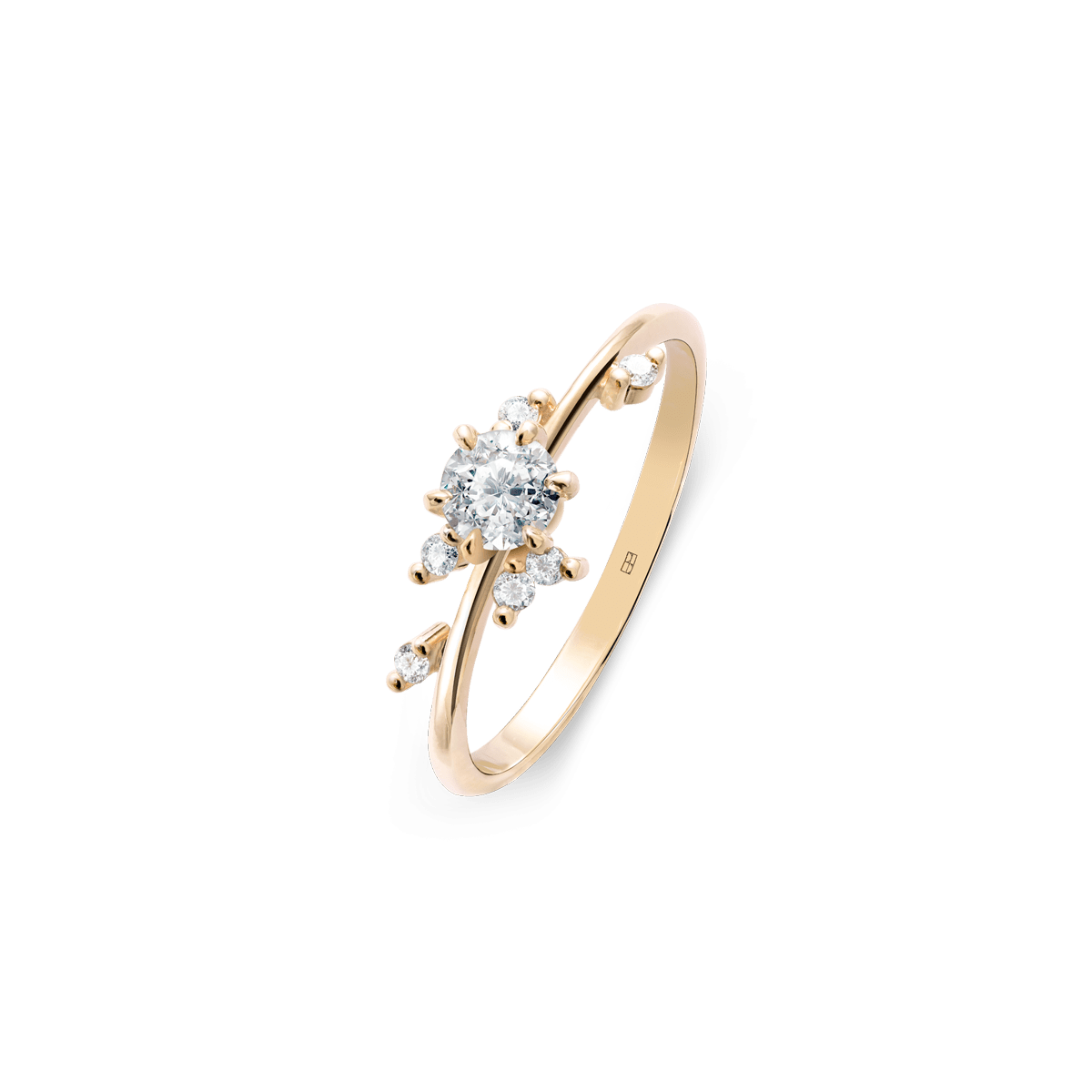 Pierścionek złoty z okrągłym brylantem Your Way N°7 - BELLER: Official Online Store & Luxury Jewelry Atelier