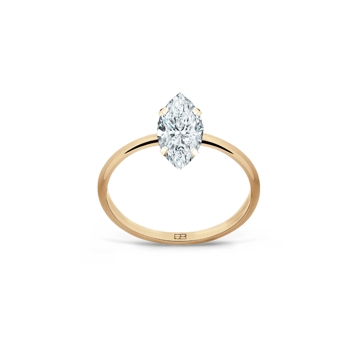Pierścionek złoty zaręczynowy z brylantem markizą 0,70 CT Promise N°27 BELLER Official Online Store & Luxury Jewelry Atelier
