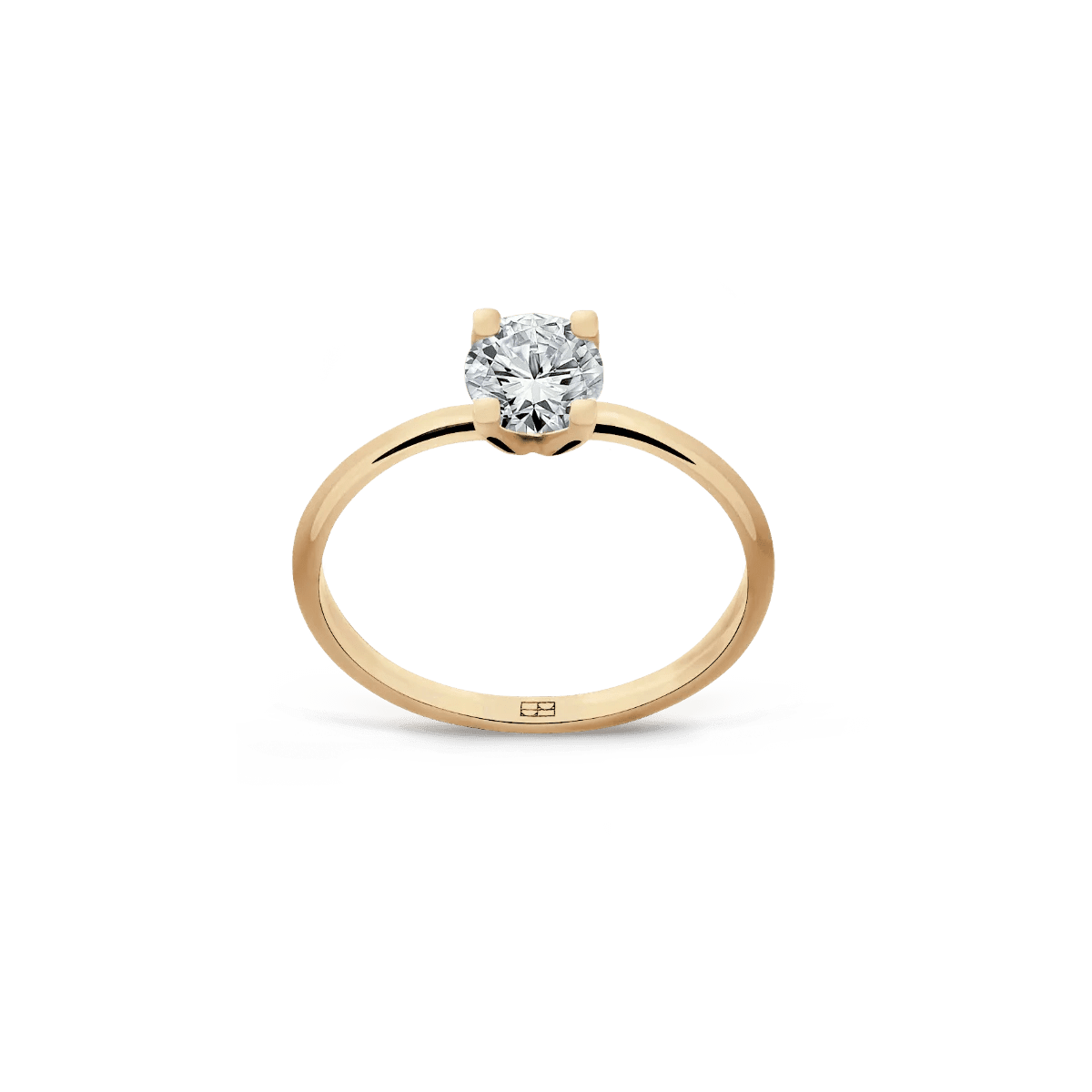 Pierścionek złoty zaręczynowy z okrągłym brylantem 0,50 CT Promise N°20 - BELLER: Official Online Store & Luxury Jewelry Atelier