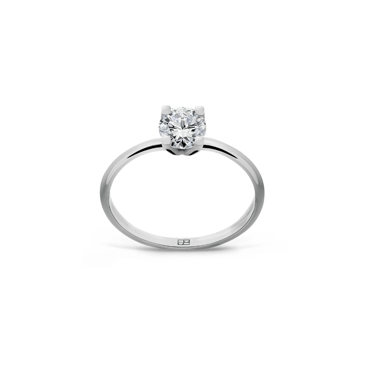 Pierścionek złoty zaręczynowy z okrągłym brylantem 0,50 CT Promise N°3 - BELLER: Official Online Store & Luxury Jewelry Atelier
