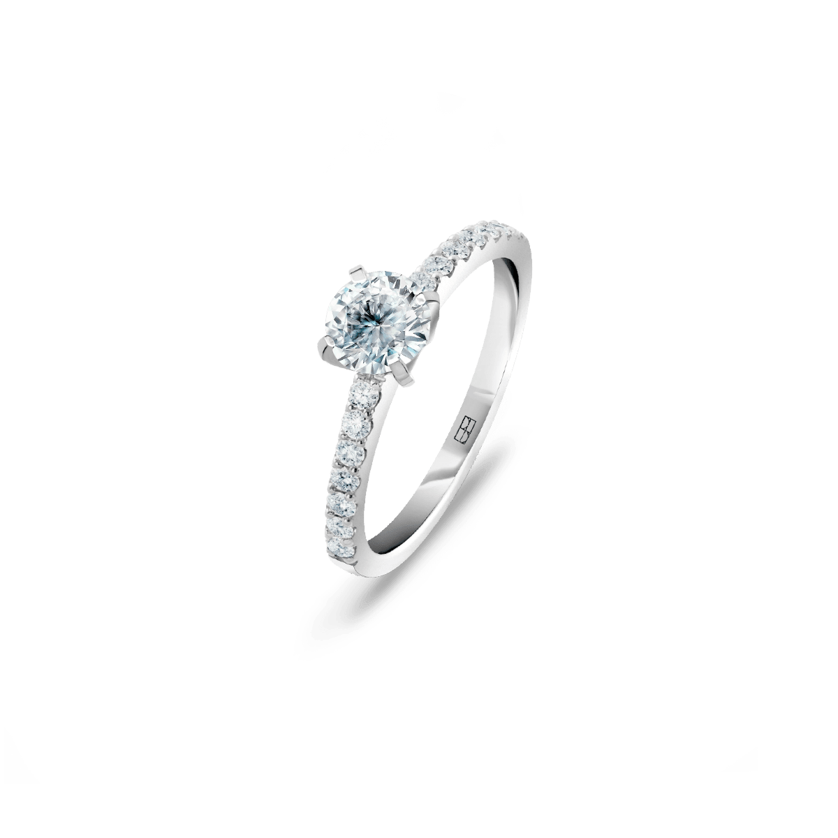 Pierścionek złoty zaręczynowy z okrągłym brylantem 0,70 CT Promise N°12 - BELLER: Official Online Store & Luxury Jewelry Atelier