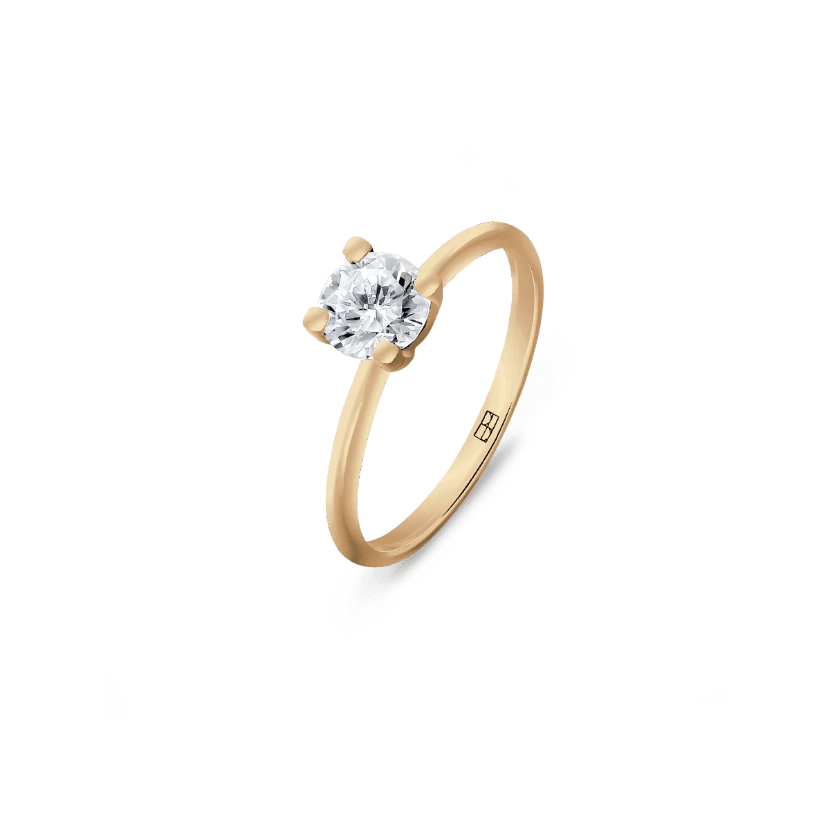 Pierścionek złoty zaręczynowy z okrągłym brylantem 0,70 CT Promise N°21 - BELLER: Official Online Store & Luxury Jewelry Atelier