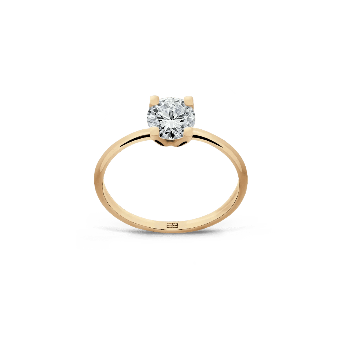 Pierścionek złoty zaręczynowy z okrągłym brylantem 0,70 CT Promise N°21 - BELLER: Official Online Store & Luxury Jewelry Atelier