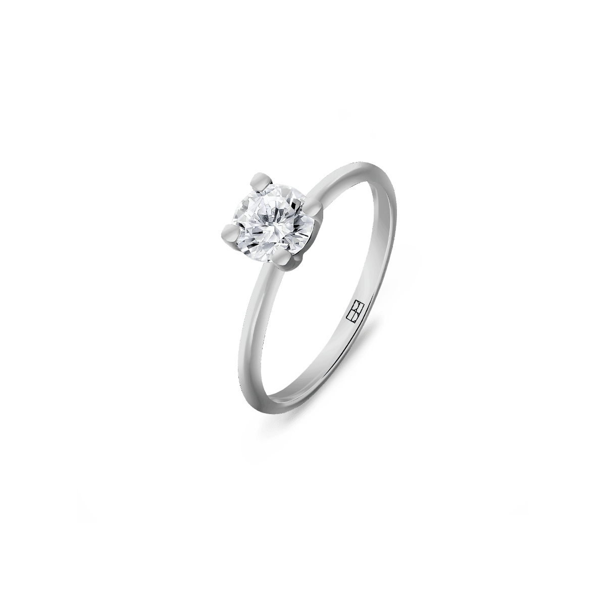 Pierścionek złoty zaręczynowy z okrągłym brylantem 0,70 CT Promise N°4 - BELLER: Official Online Store & Luxury Jewelry Atelier