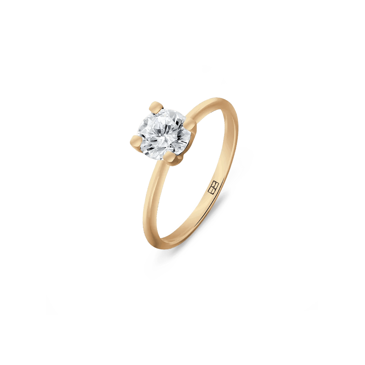 Pierścionek złoty zaręczynowy z okrągłym brylantem 1,00 CT Promise N°22 - BELLER: Official Online Store & Luxury Jewelry Atelier