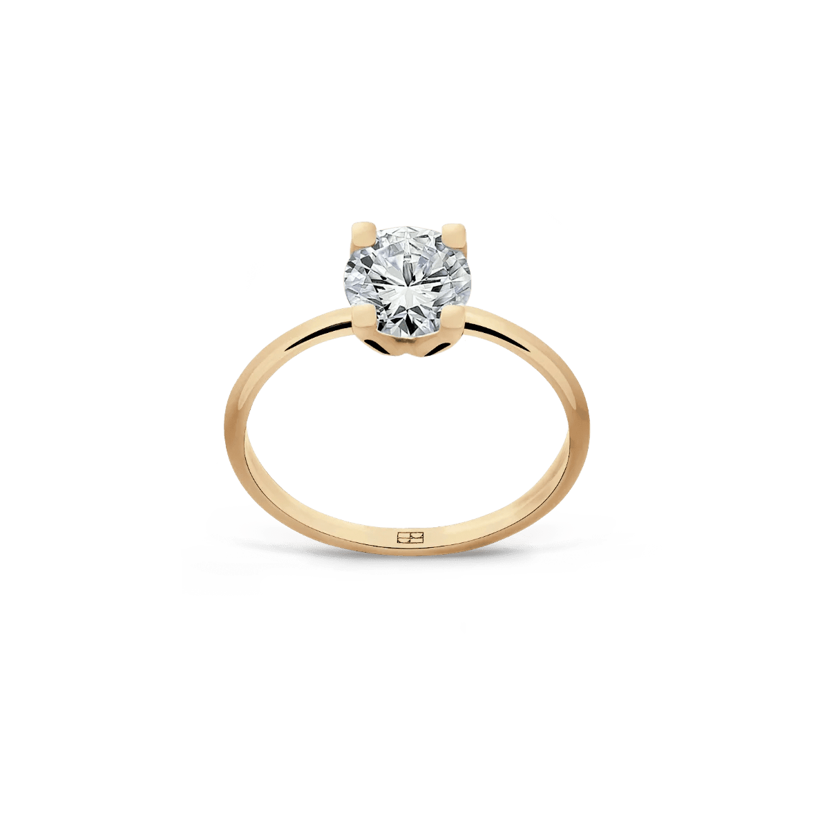 Pierścionek złoty zaręczynowy z okrągłym brylantem 1,00 CT Promise N°22 - BELLER: Official Online Store & Luxury Jewelry Atelier