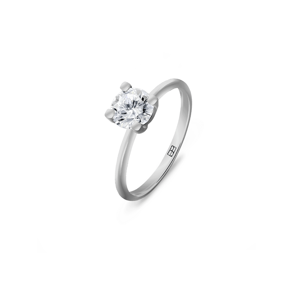 Pierścionek złoty zaręczynowy z okrągłym brylantem 1,00 CT Promise N°5 - BELLER: Official Online Store & Luxury Jewelry Atelier