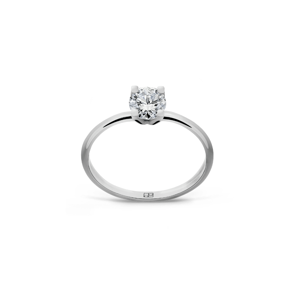 Pierścionek złoty zaręczynowy z okrągłym brylantem 0,40 CT Promise N°2 - BELLER: Official Online Store & Luxury Jewelry Atelier