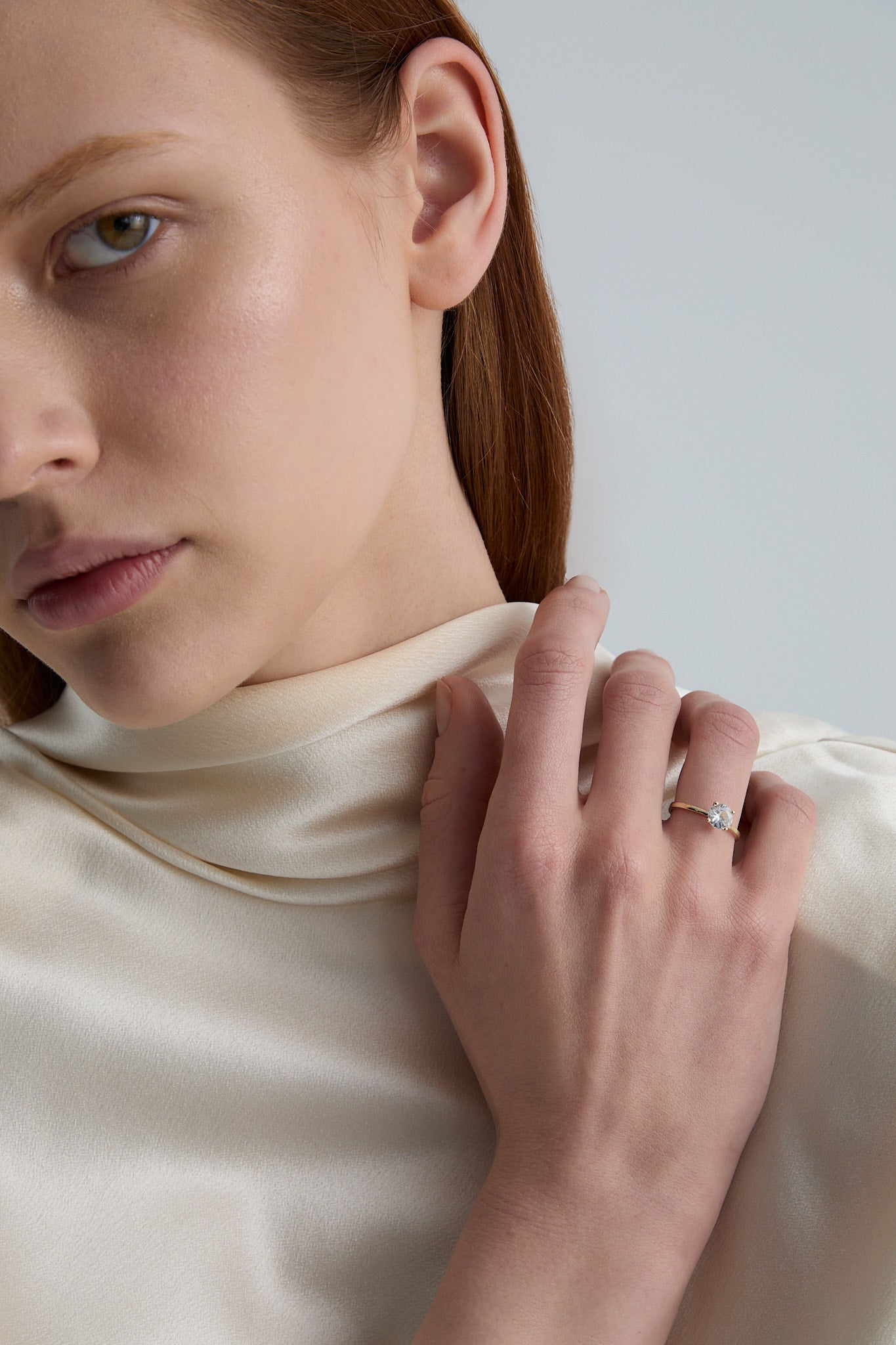 Pierścionek złoty zaręczynowy z okrągłym brylantem 1,00 CT Promise N°22 - BELLER: Official Online Store & Luxury Jewelry Atelier