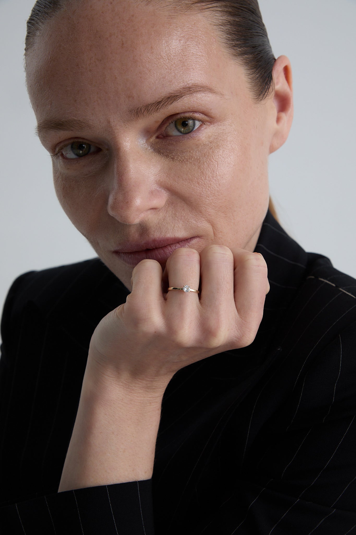 Pierścionek złoty zaręczynowy z okrągłym brylantem 0,30 CT Promise N°18 - BELLER: Official Online Store & Luxury Jewelry Atelier