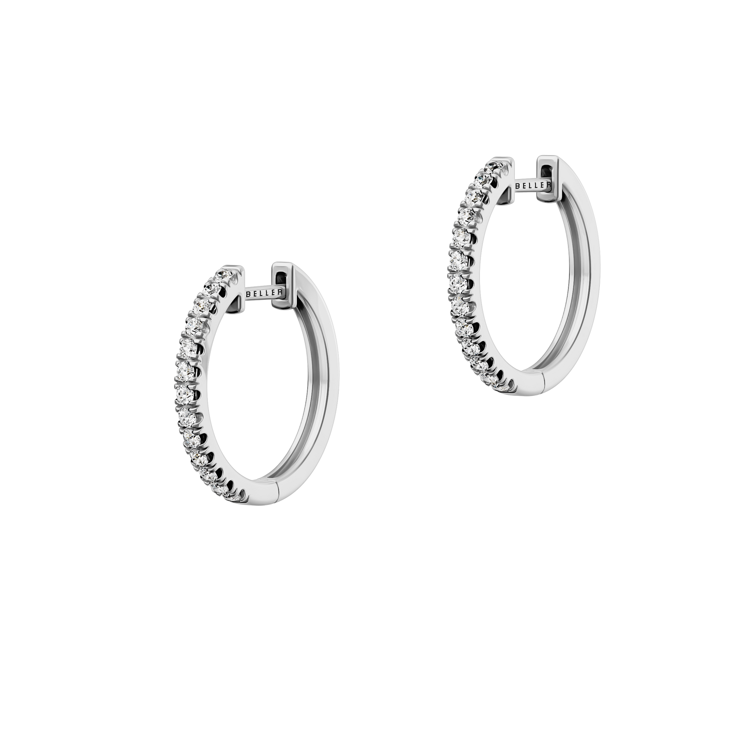 Złote kolczyki BELLER Bridal N°13, złoto 585/750, ręcznie robiona biżuteria z naturalnymi brylantami, ujęcie 2